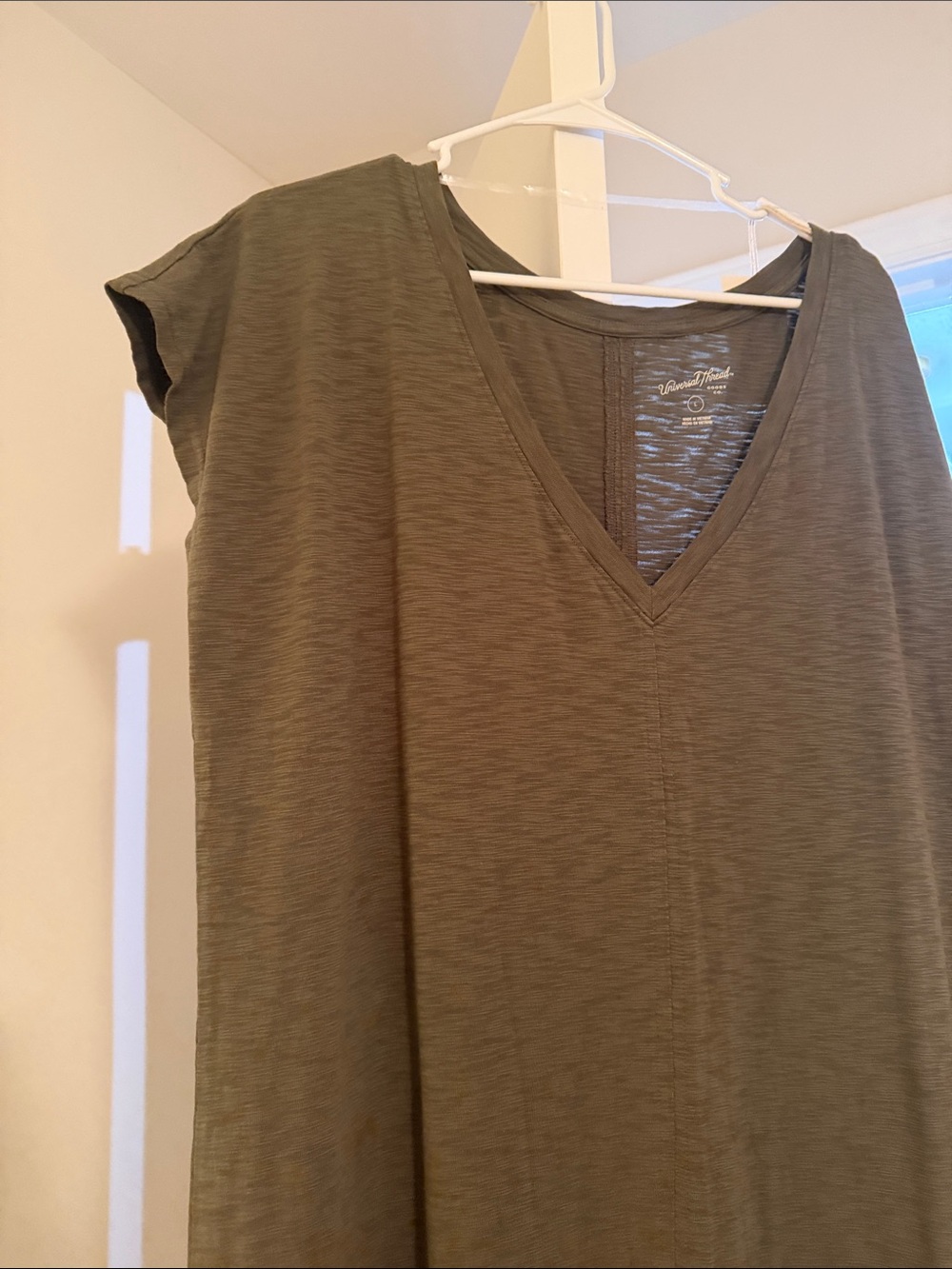 Universal Thread Olive V-Neck short sleeve casual maxi dress - Picture 4 of 4